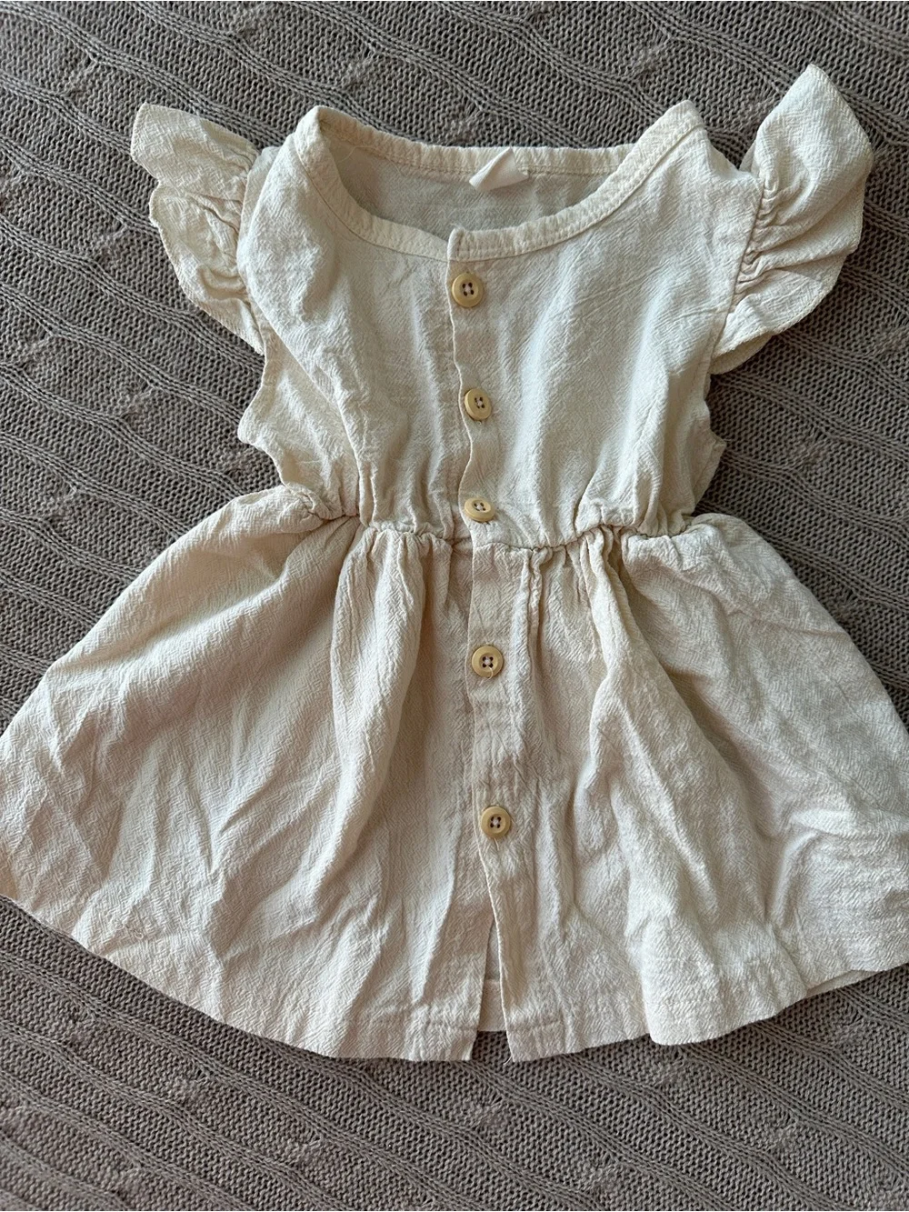 EUC 4pc Baby Girl Mix’n’Match Outfit Set, Cream & Jeans, 18-24 Months
